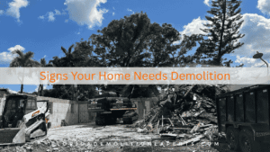 signs for demolishing a house in florida