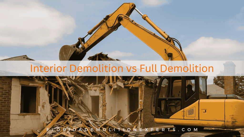 Interior Demolition vs Full House Demolition