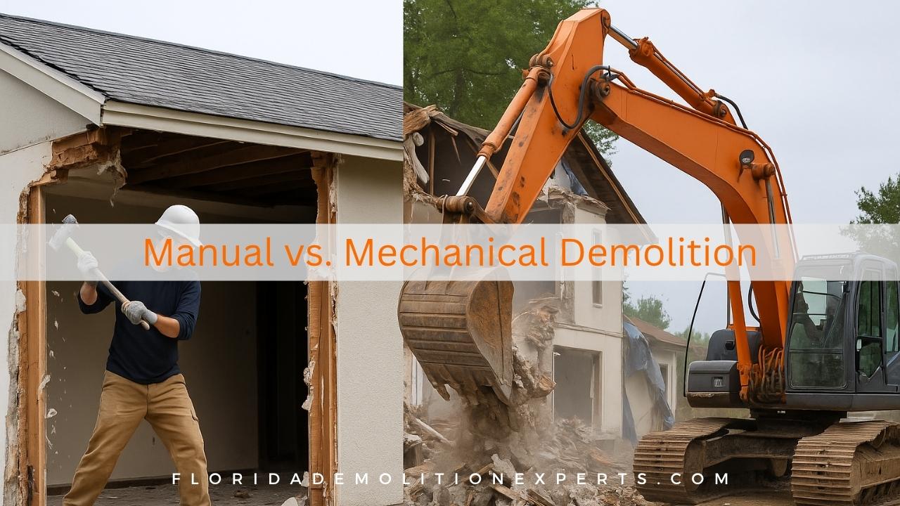 Manual vs. Mechanical Demolition