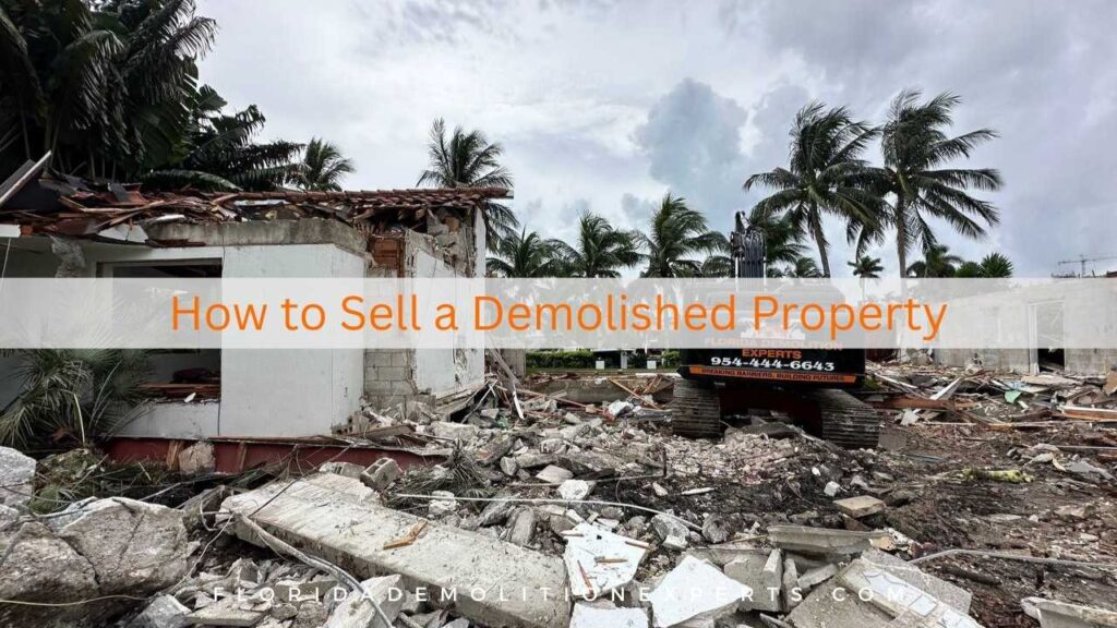 How to sell a demolished property