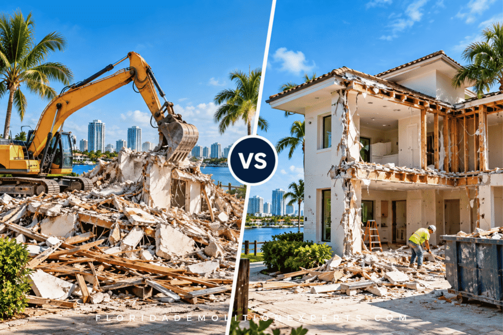 Full House vs Partial Demolition Costs in Fort Lauderdale