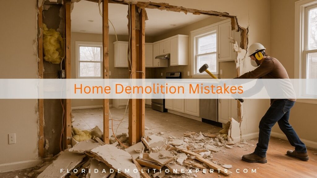 Home Demolition Mistakes