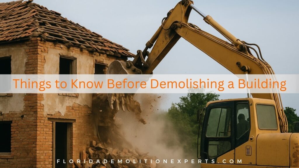 Things to Know Before Demolishing a Building