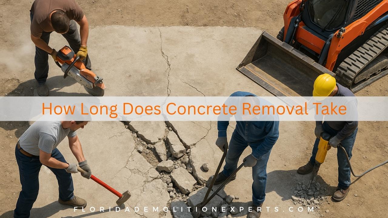 how long does concrete removal take