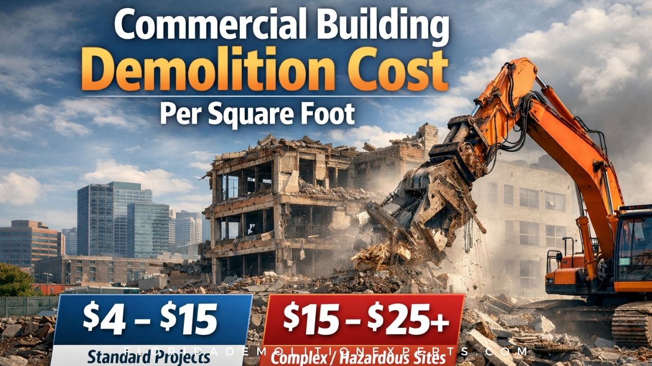 Commercial Building Demolition Cost Per Square Foot