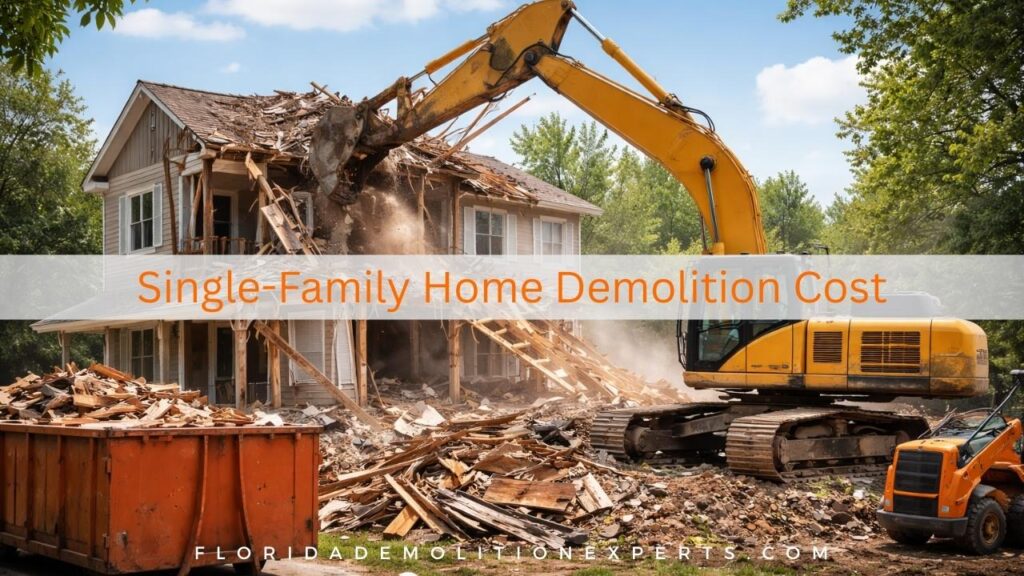 single-family home demolition cost