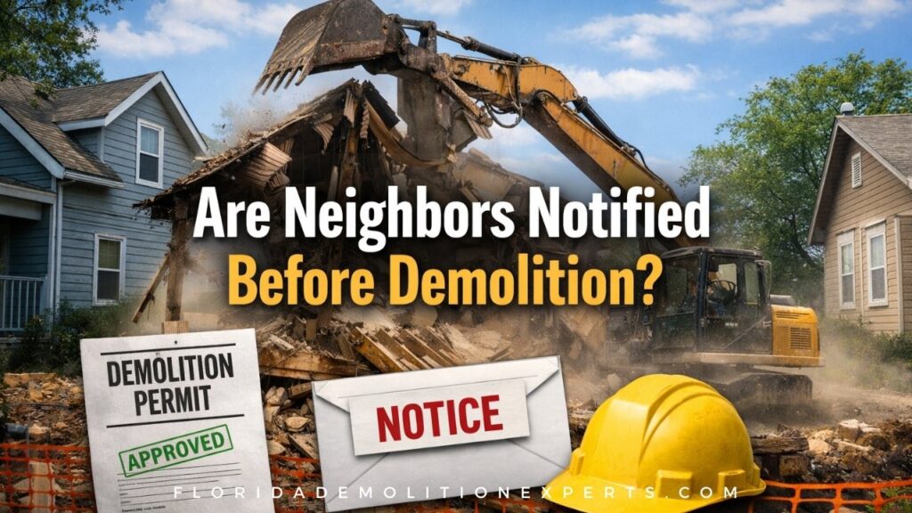Are Neighbors Notified Before Demolition