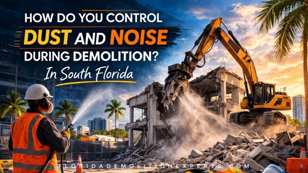 dust and noise control during demolition in South Florida