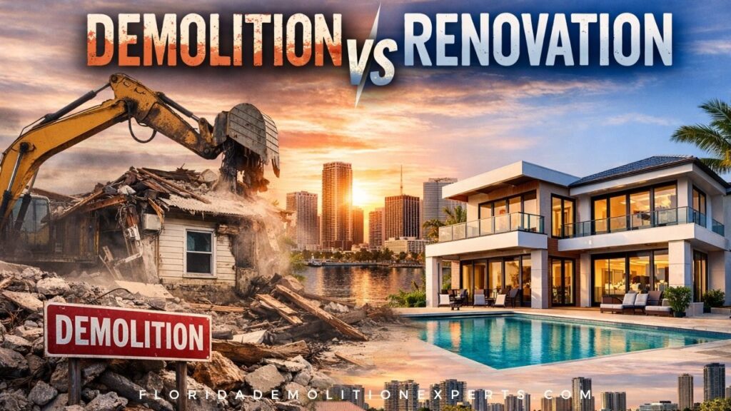 demolition vs renovation South Florida