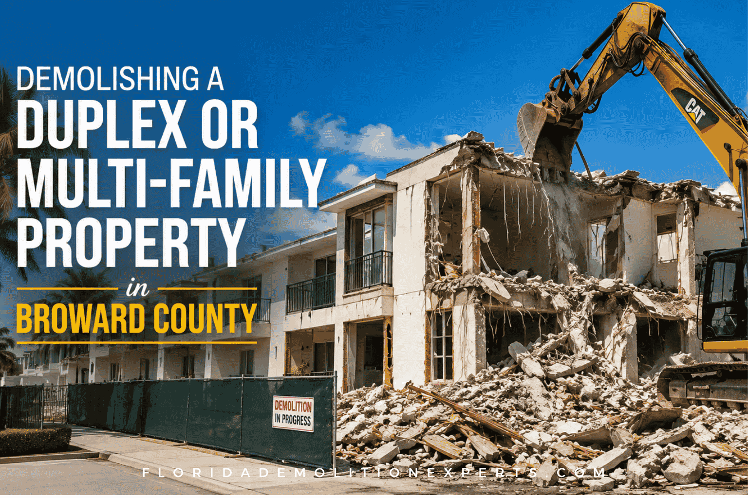 Demolishing a Duplex property in Broward County