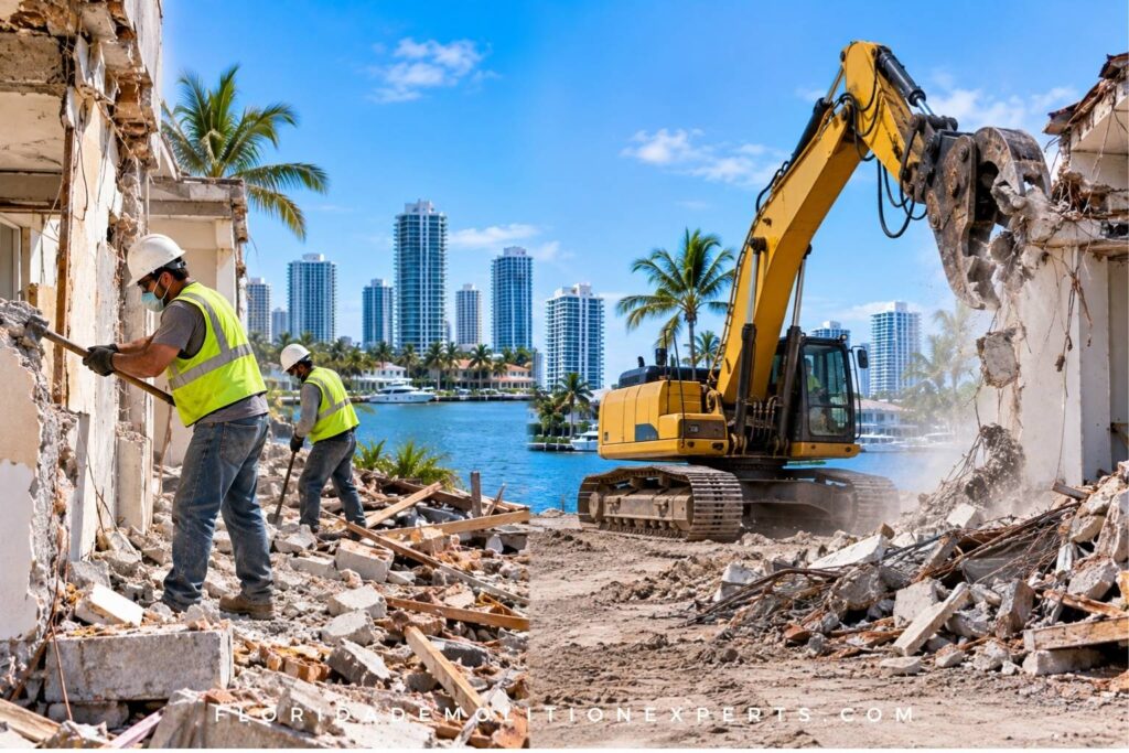 Manual vs Mechanical Demolition in Fort Lauderdale
